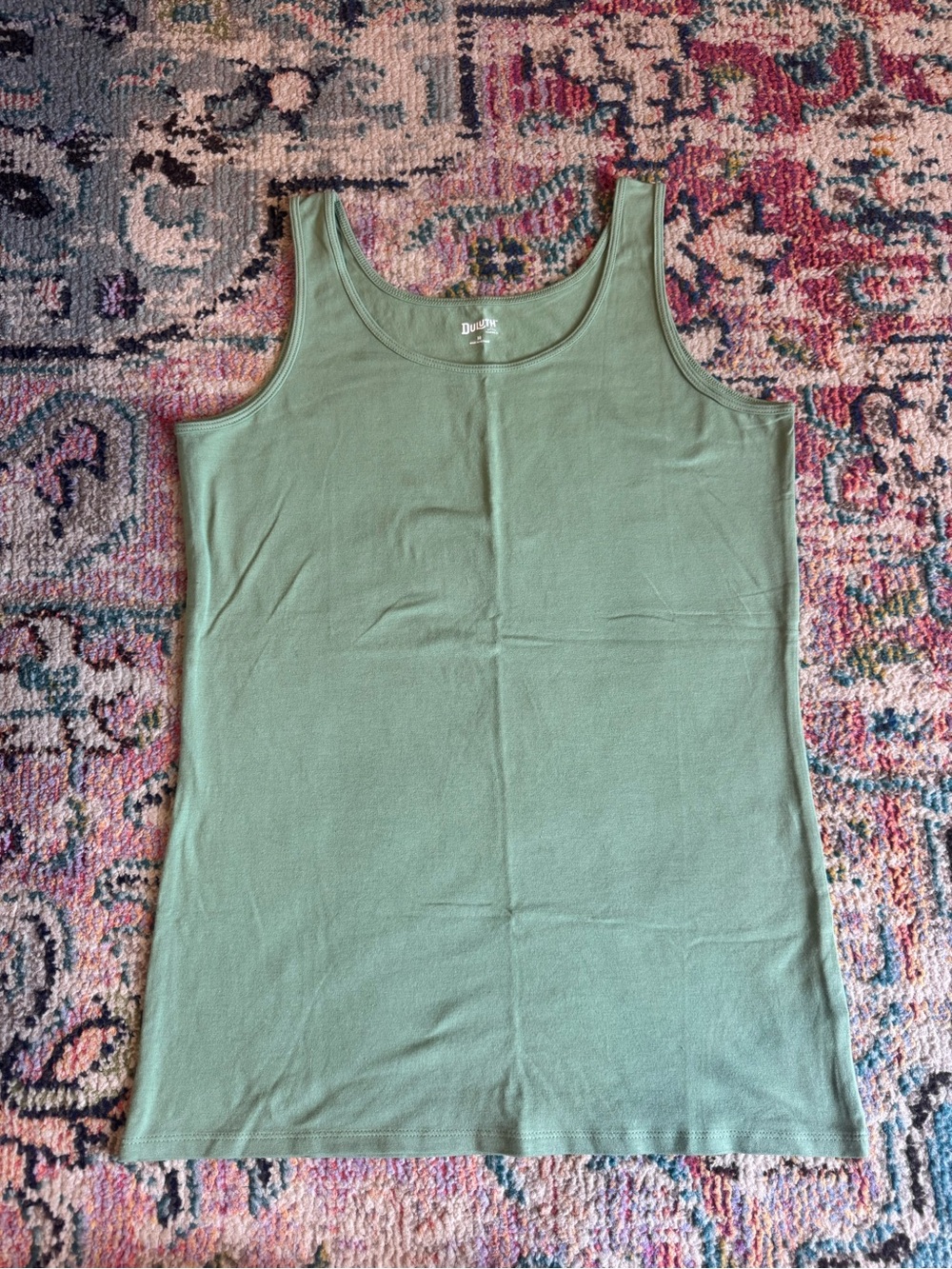 Duluth Trading Co Sage Green Scoop Neck Tank